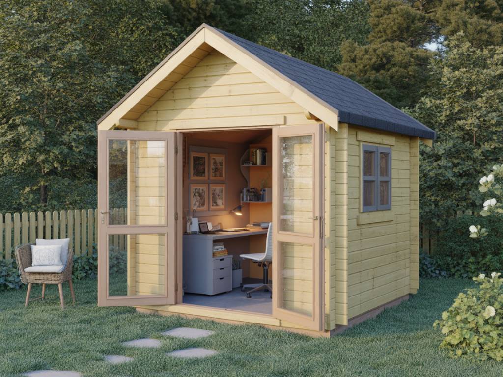 Transformer son abri de jardin en bureau : allier télétravail et nature