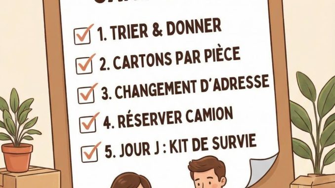 Check-list pour préparer un déménagement d'une maison : étapes clés pour tout organiser sans stress