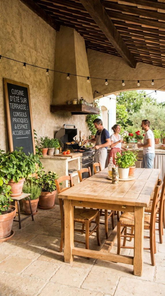 Aménager une cuisine d'été sur une terrasse : conseils pratiques pour un espace convivial