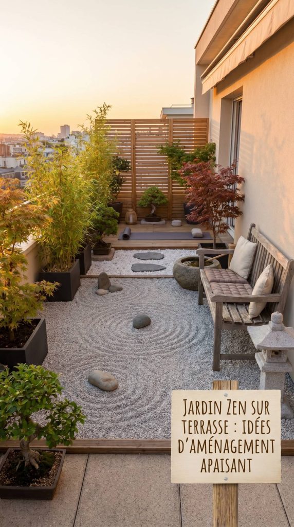 Jardin zen sur terrasse : idées d’aménagement apaisant et faciles à adopter